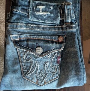 Women's MEK Medium Blue Boot Cut Size 24 X34(Paige)